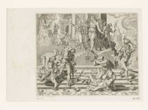 Zerstörung des Tempels Baals, Blatt 3 der Folge "König Josiah setzt das Recht des Herrn wieder ein"