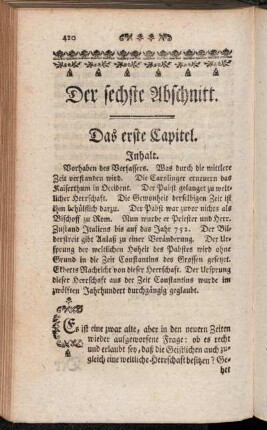 Der sechste Abschnitt.