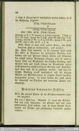 Division benannter Zahlen