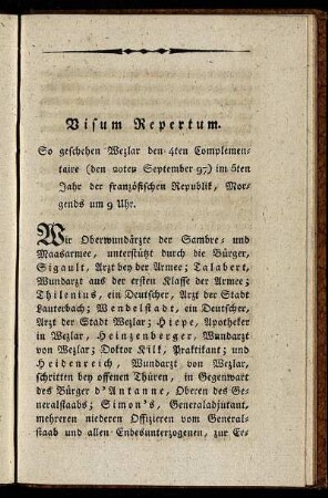 Visum Repertum.