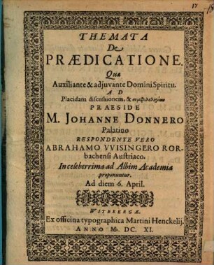 Themata de praedicatione
