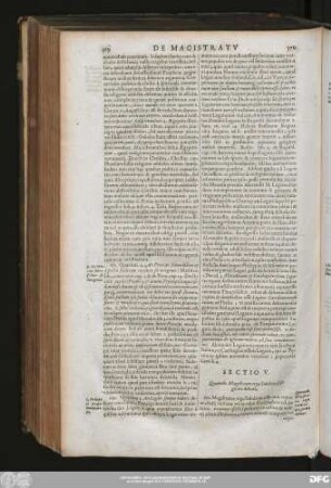 Sectio V. Quomodo Magistratus erga Subditos sese gerere debeat.