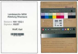 Entnazifizierung Karl Wolff , geb. 12.03.1906 (Techn.Angestellter)