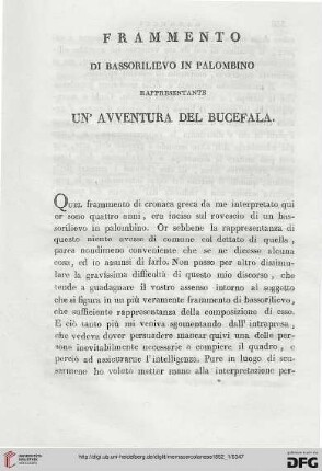 4: Frammento di bassorilievo in palombino rappresentante un'avventura del Bucefala