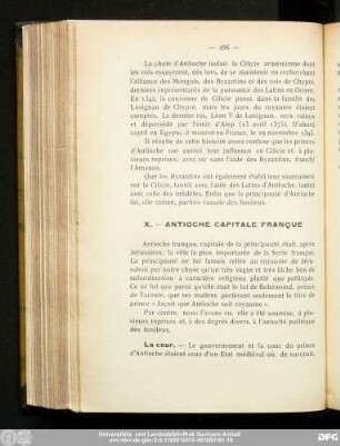 X. — Antioche Capitale Franque