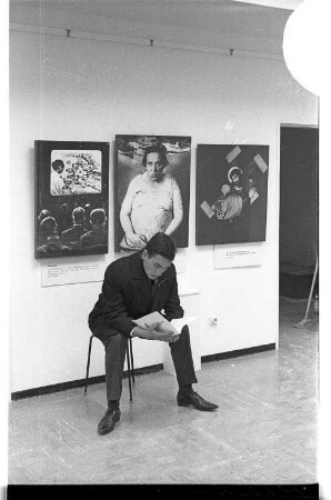 Kleinbildnegativ: Ausstellung in der Galerie im Europa-Center, 1966