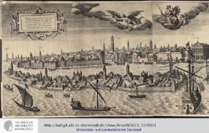 Venetia [Venedig]. [Panorama nach "Willem Janszoon Blaeu" von 1614, verändert durch "Ioannes Ianssonius" [Jan Jansson] [Amsterdam, vermutlich 1624]