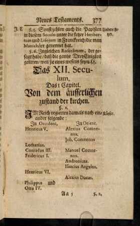 377-395, Das XII. Seculum