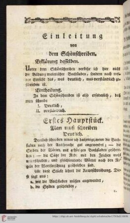 Einleitung von dem Schönschreiben