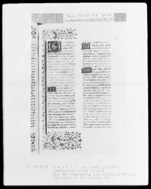 Breviarium Petri Mileti — Initiale D, darin der heilige Evangelist Markus, Folio 281recto