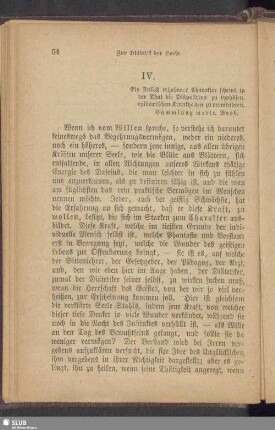 IV. Wille, Charakter, Unentschlossenheit, Unaufgelegtheit, Zerstreutheit