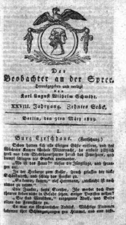 10. Stueck, 9. Maerz 1829