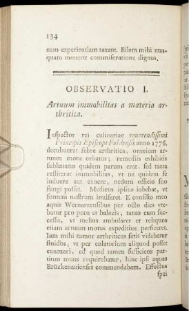 Observatio I. - Observatio VII.