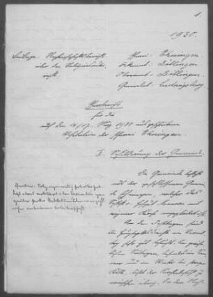 Ehningen mit Mauren: Pfarrbericht 1930