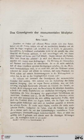 Das Grundgesetz der monumentalen Skulptur