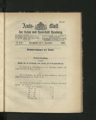 No. 178. 6. Dezember. 1902.