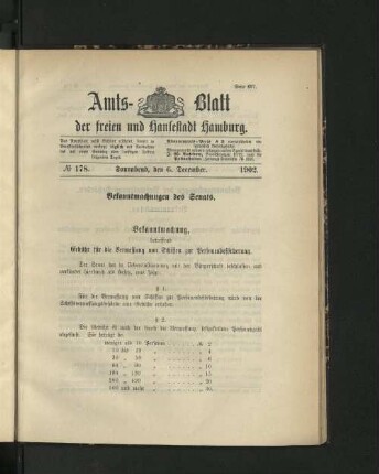 No. 178. 6. Dezember. 1902.