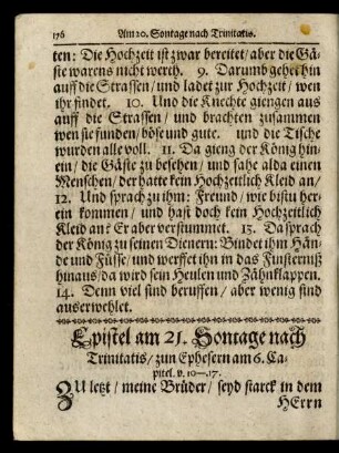 Epistel am 21. Sontage nach Trinitatis/ ...