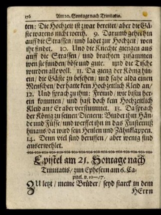 Epistel am 21. Sontage nach Trinitatis/ ...