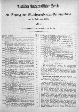 No. 5, 9. Februar 1905