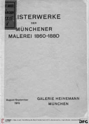 Meisterwerke der Münchener Malerei 1860-1880