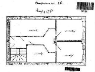 Reichenberg: Empfangsgebäude Weichenwärter Grundriß Dachgeschoß