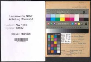 Entnazifizierung Heinrich Breuer , geb. 31.01.1905 (Arbeiter)