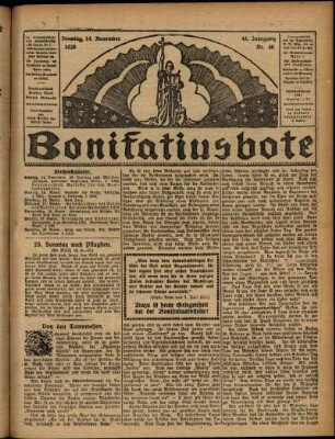 Erste Ausgabe vom Sonntag, den 14. November 1926.