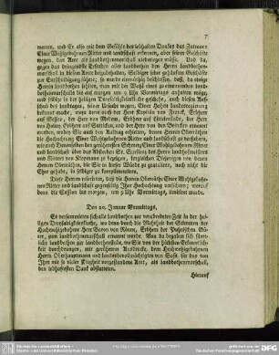 Den 20. Januar Vormittags