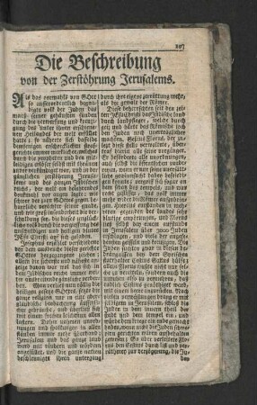 Die Beschreibung von der Zerstöhrung Jerusalems.