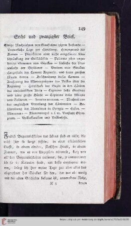 Sechs und zwanzigster Brief