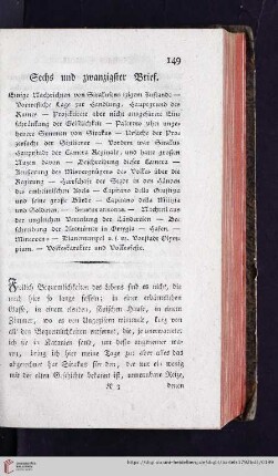 Sechs und zwanzigster Brief