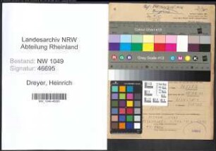 Entnazifizierung Heinrich Dreyer , geb. 20.09.1889 (Kaufmann)