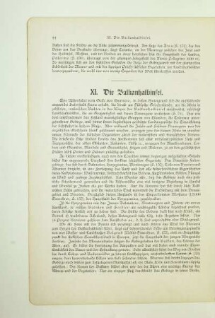 XI. Die Balkanhalbinsel