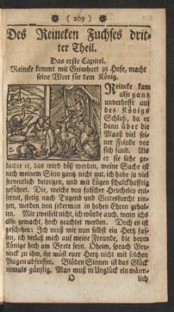 Des Reineken Fuchses dritter Theil.