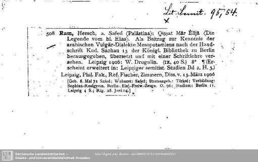 Literaturae Semiticae 0095,54