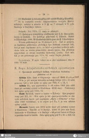 B. Zapis delnjołužisko-serbskich spisowarjow