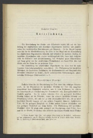 Sechstes Capitel. Untersuchung