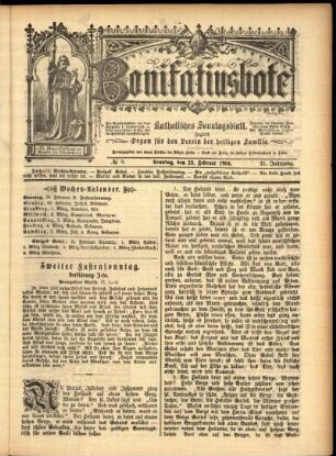 Erste Ausgabe vom Sonntag, den 28. Februar 1904.