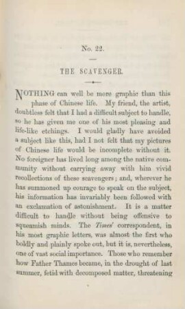 No. 22. The scavenger