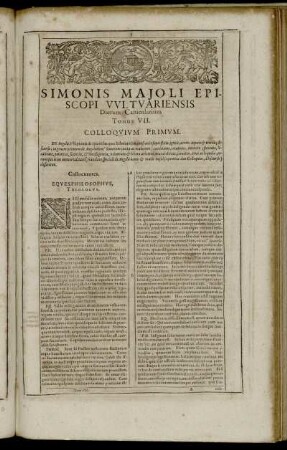 Colloquium Primum. De Angelis.