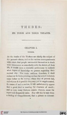 Chapter I: Thebes