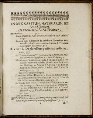 Index Capitum, Materiarum Et Quæstionum.