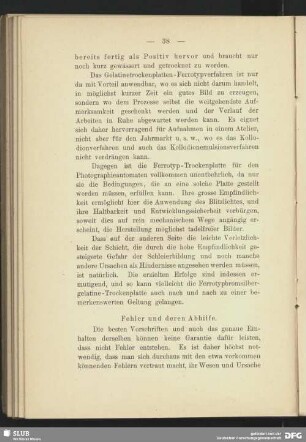 Fehler und deren Abhilfe