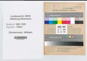 Entnazifizierung Wilhelm Zimmermann, geb. 20.03.1893 (Versandleiter)