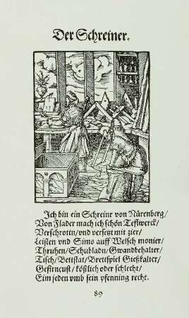 Der Schreiner, Amman, 1568