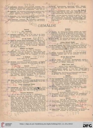 Gemälde (Nr. 351-399)