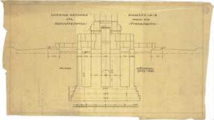 Pfann, Paul; Aschaffenburg; Ludwigsbrunnen - Fundamente (Schnitt)