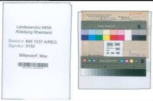 Entnazifizierung Max Mittendorf , geb. 21.03.1905 (Preispruefer)