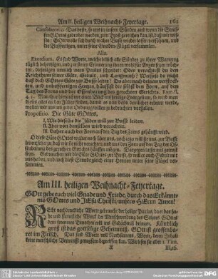 Am III. heiligen Weihnacht-Feyertage